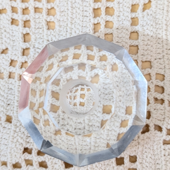 Vanity Tray, Japanese Crystal Perfume Bottle, Crystal Ring Dish - Picture 6 of 7